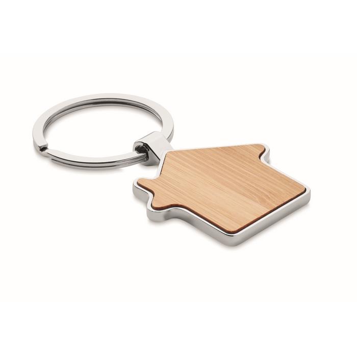 House key ring metal bamboo BURNIE