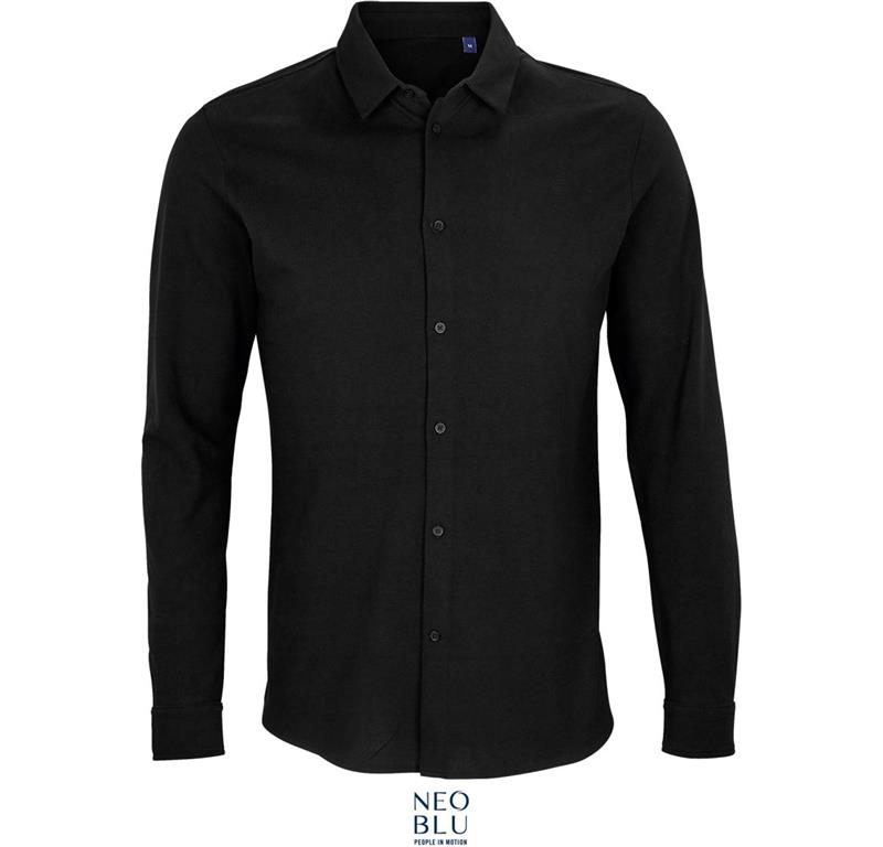 Piqué shirt long-sleeve Basile Men