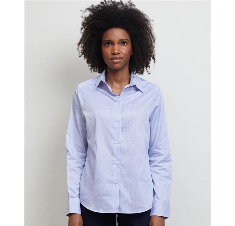 Micro-Twill Bluse Langarm BAPTISTE