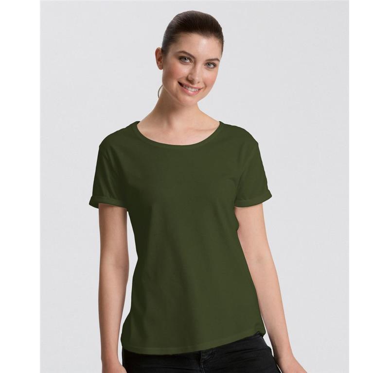 Ladies' Organic T-Shirt with Roll-up Sle