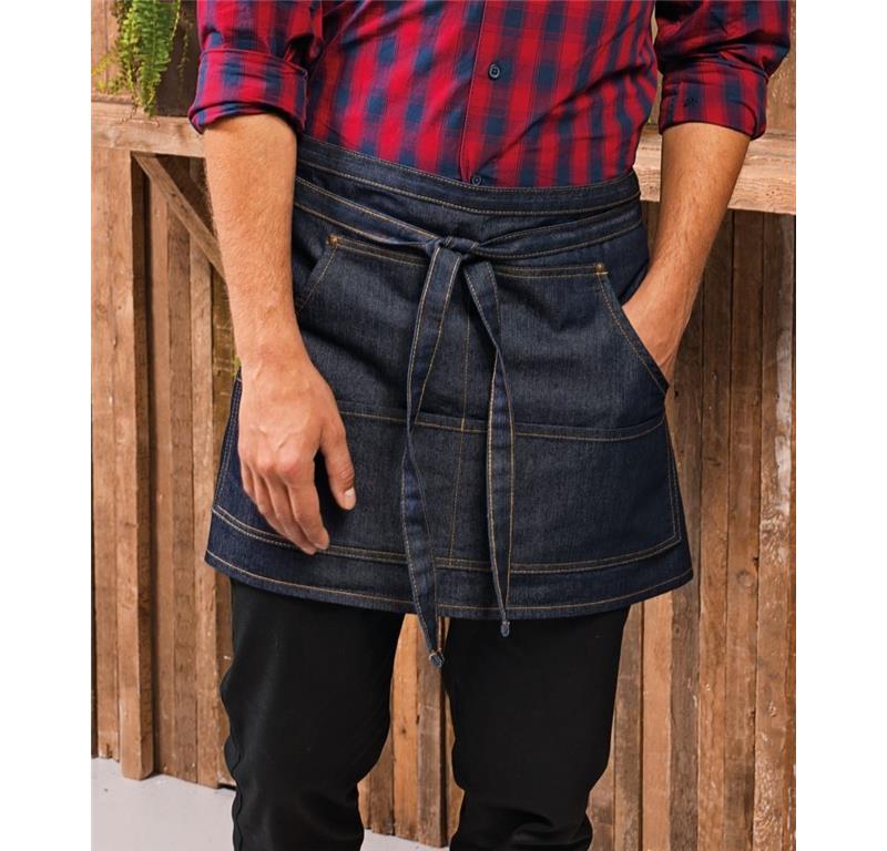 Denim kratki predpasnik PR125