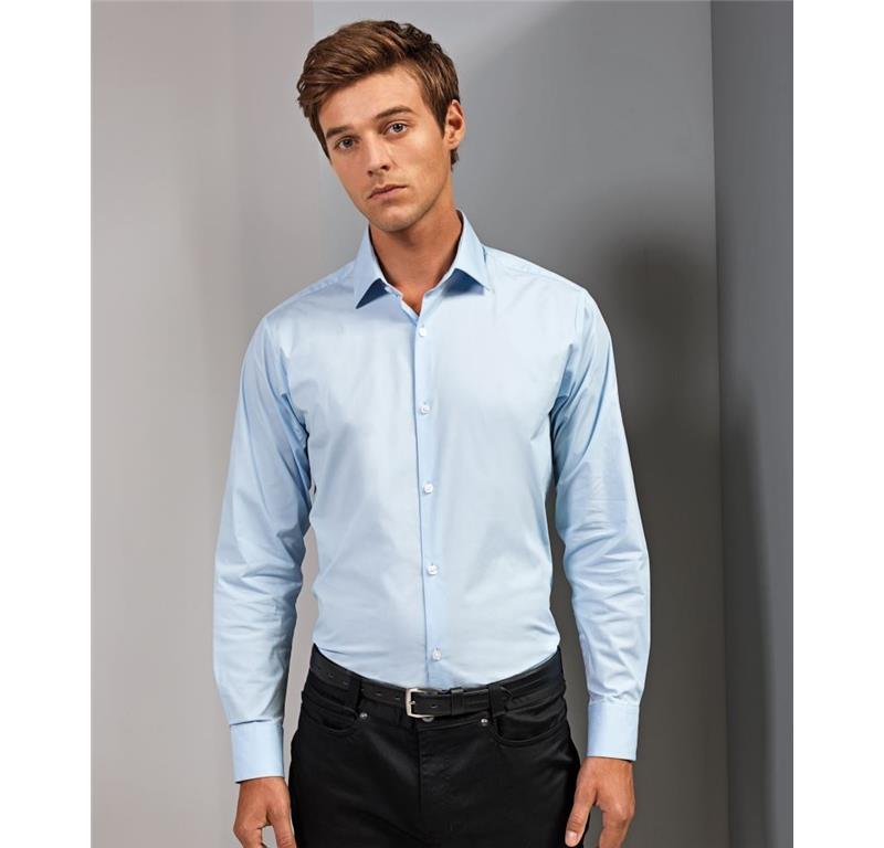 Poplin Stretch Shirt long-sleeve Premier