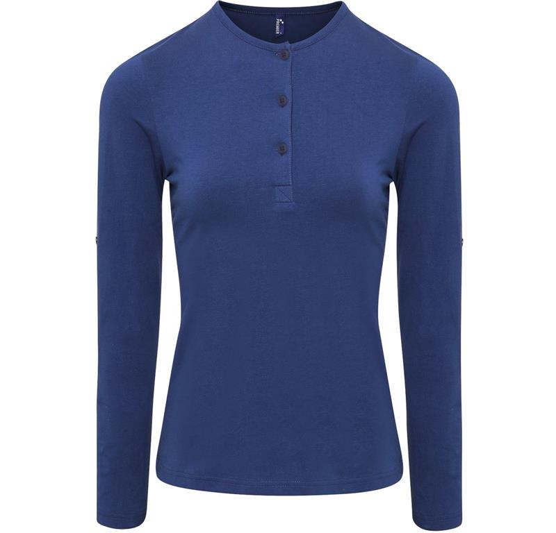 Damen Rollärmel T-Shirt langarm PR318