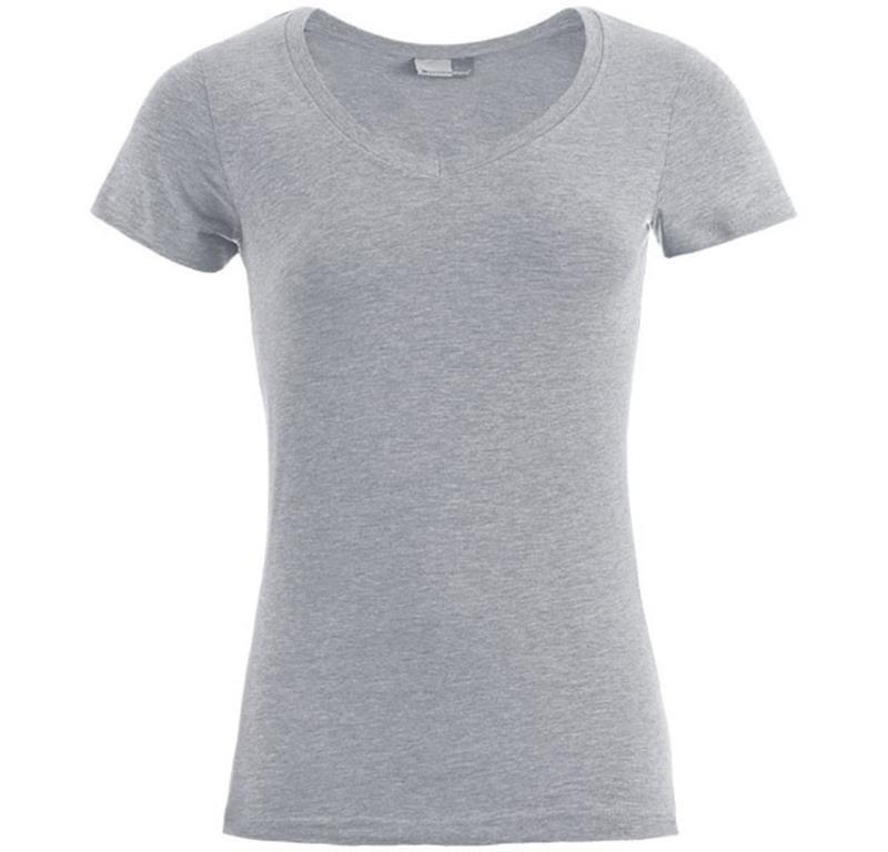 Damen Slim Fit V-Ausschnitt T-Shirt 3086
