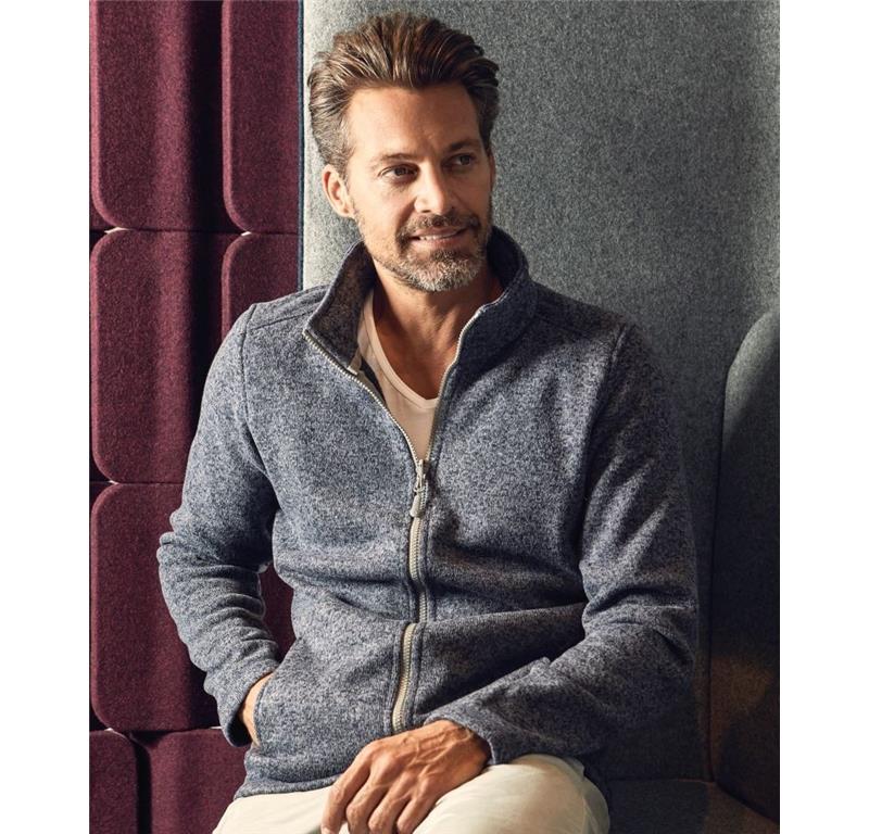 Moška pletena flis jakna 7720