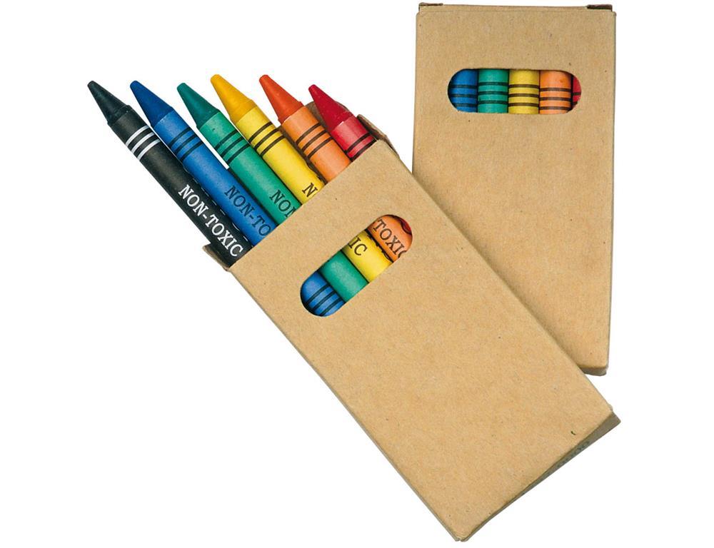 Crayons in cardboard box 07809