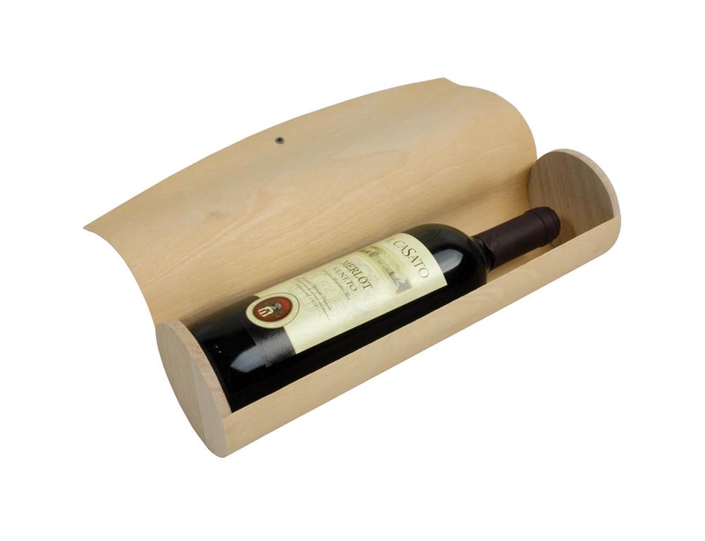 Okrogla lesena škatla za vino 10425