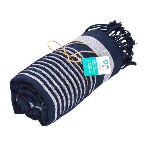 350 g/m2 recycled cotton beach towel/par