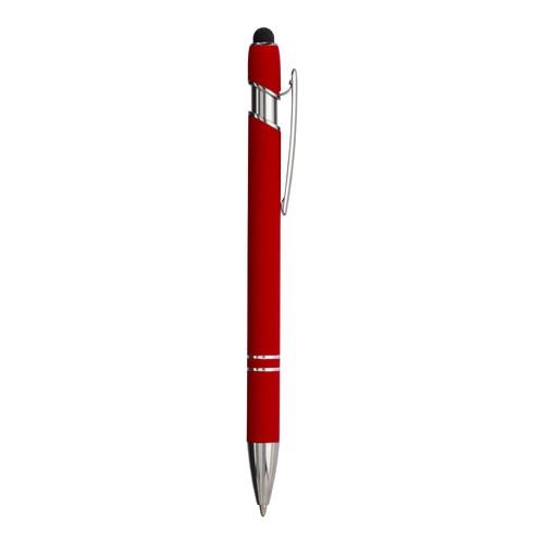 Rubberized aluminium snap pen 24803