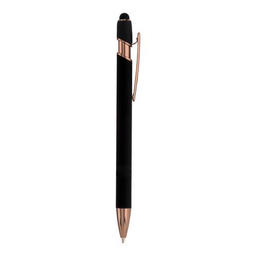Rubberized aluminium snap pen 24814