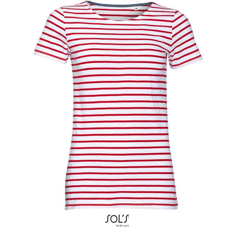Ladies' T-Shirt with Stripes MILES-W