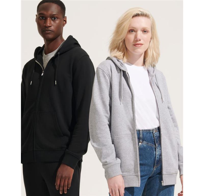 Schwere Unisex Kapuzen Sweatjacke Calips