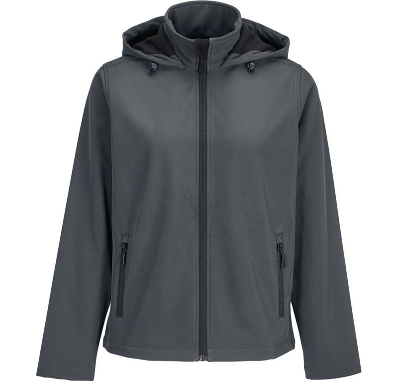 Ladies' 2-Layer Hooded Softshell Jacket