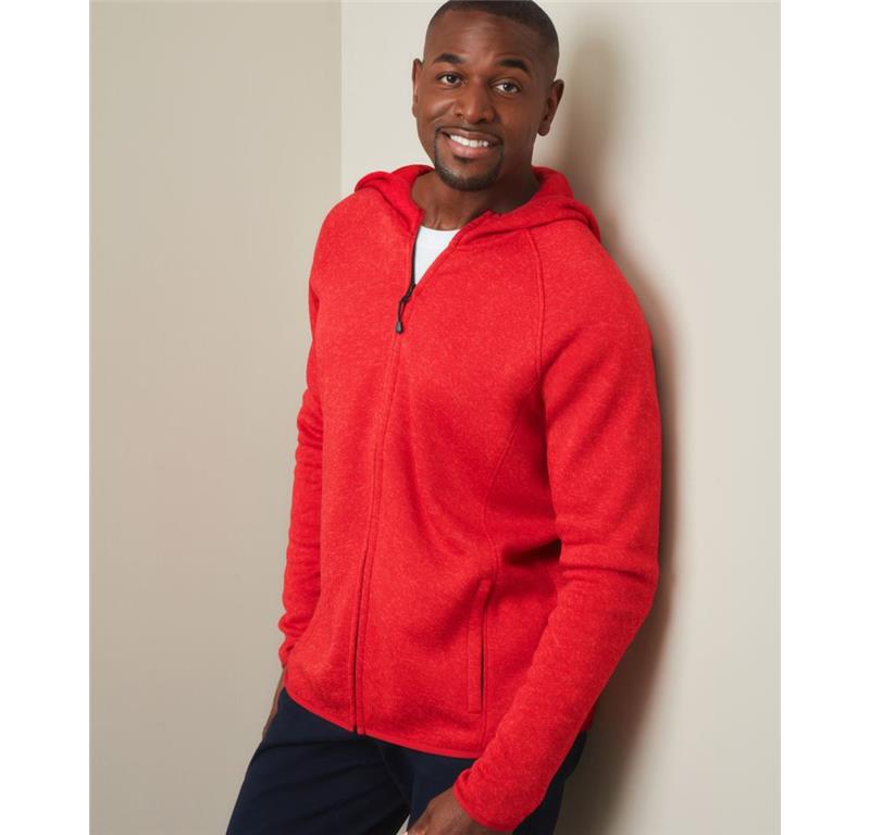 Men's Hooded Knitted Fleece Jacket Lux K