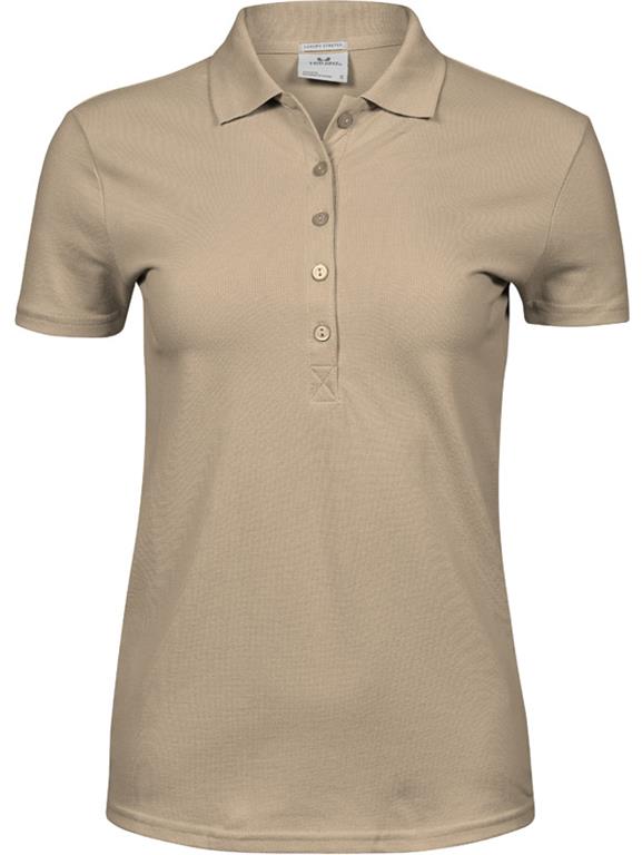 Heavy ladies' luxury stretch piqué polo