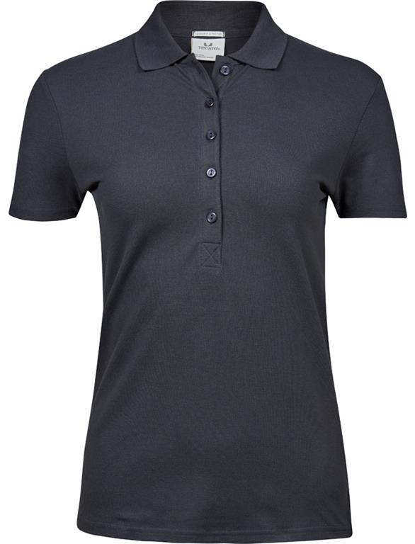 Heavy ladies' luxury stretch piqué polo