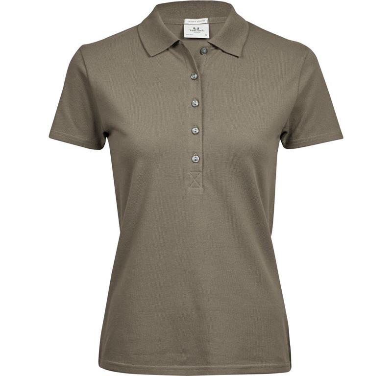 Schweres Damen Luxus Stretch Piqué Polo