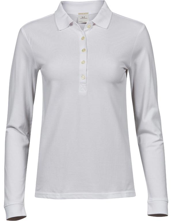 Ladies' Luxury Piqué Stretch Polo long-s