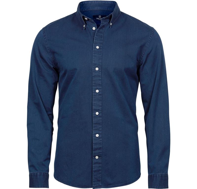 Moška denim srajca z dolgimi rokavi 4002