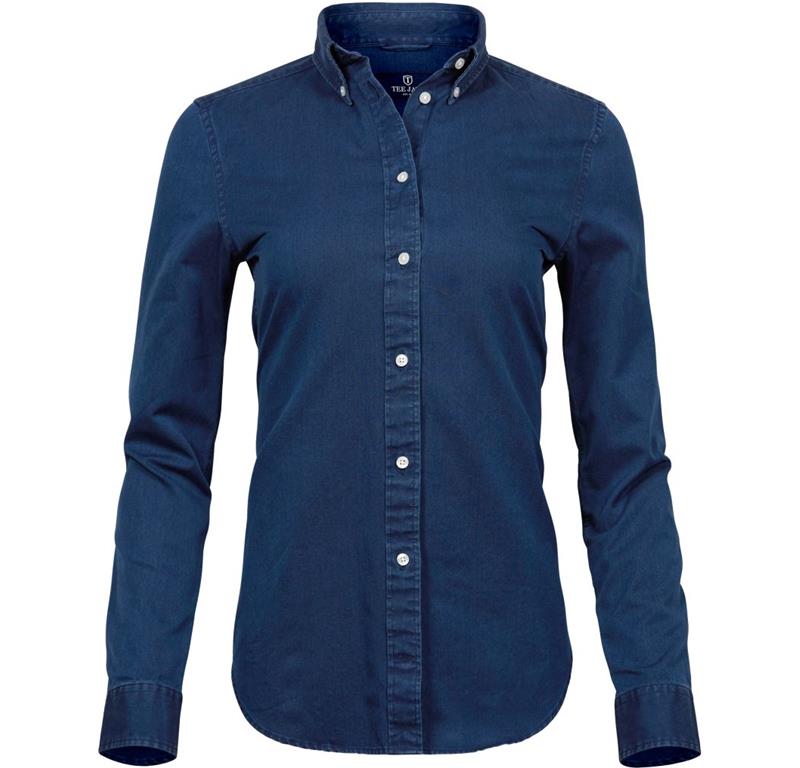 Denim Twill Blouse long-sleeve 4003