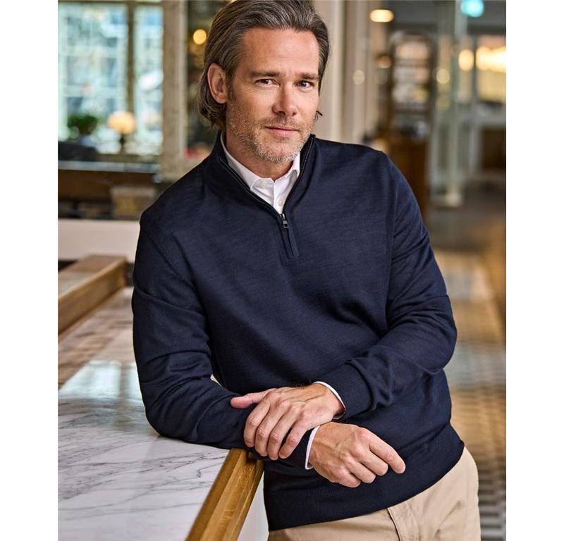 Moški pulover z 1/4 zadrgo 6010