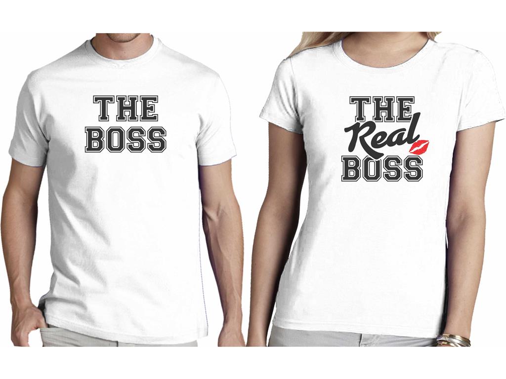 Moška in ženska majica BOSS, REAL BOSS