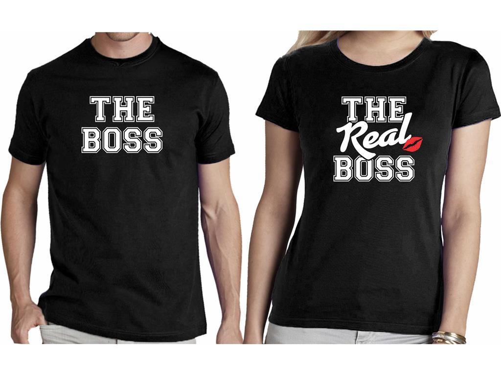 Moška in ženska majica BOSS, REAL BOSS