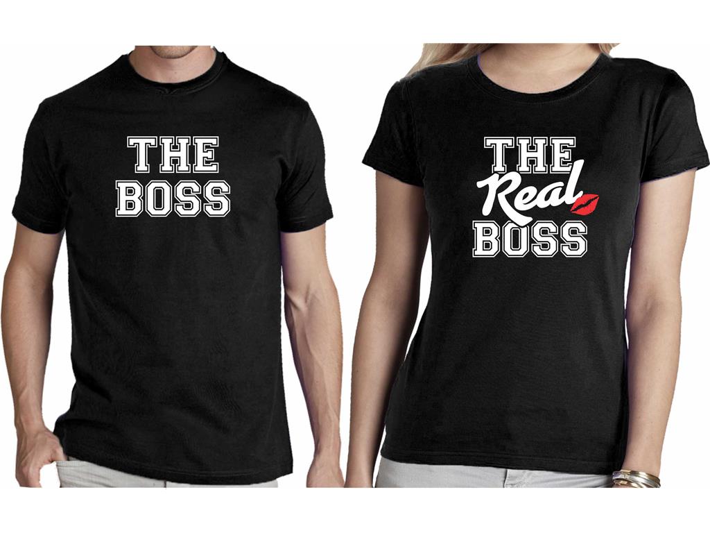 Moška in ženska majica BOSS, REAL BOSS
