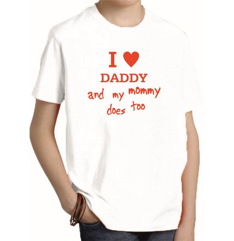 O. majica I LOVE DADDY AND MOMMY