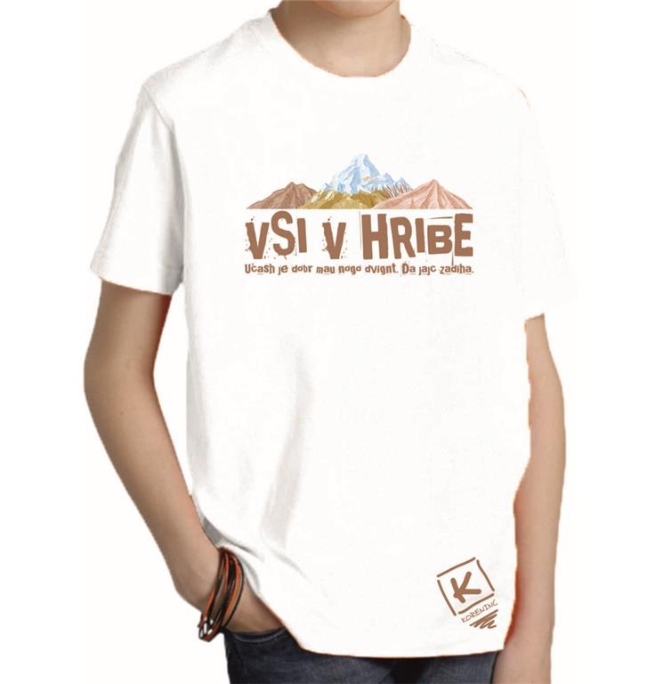 Otroška majica VSI V HRIBE