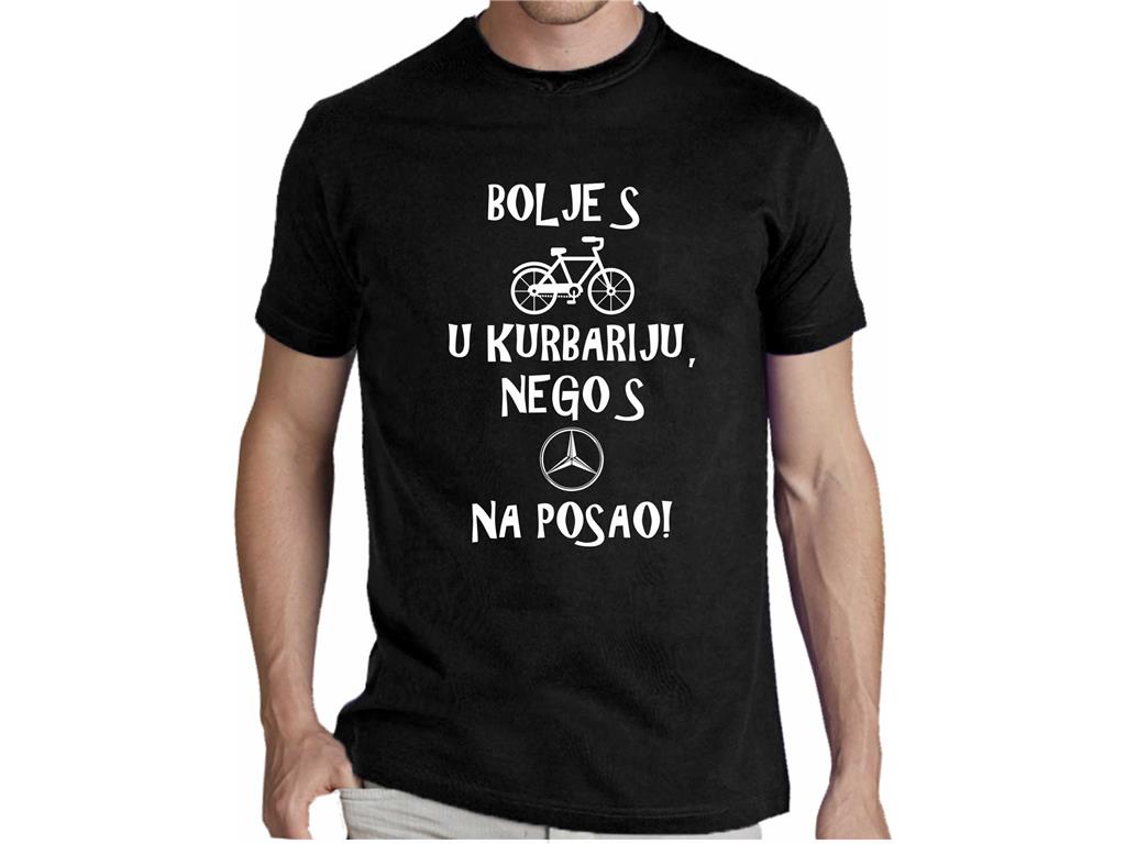 Moška majica BOLJE S KOLESOM