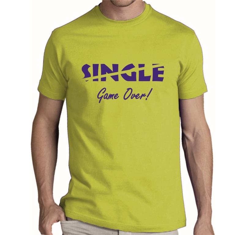 Moška majica SINGLE, GAME OVER