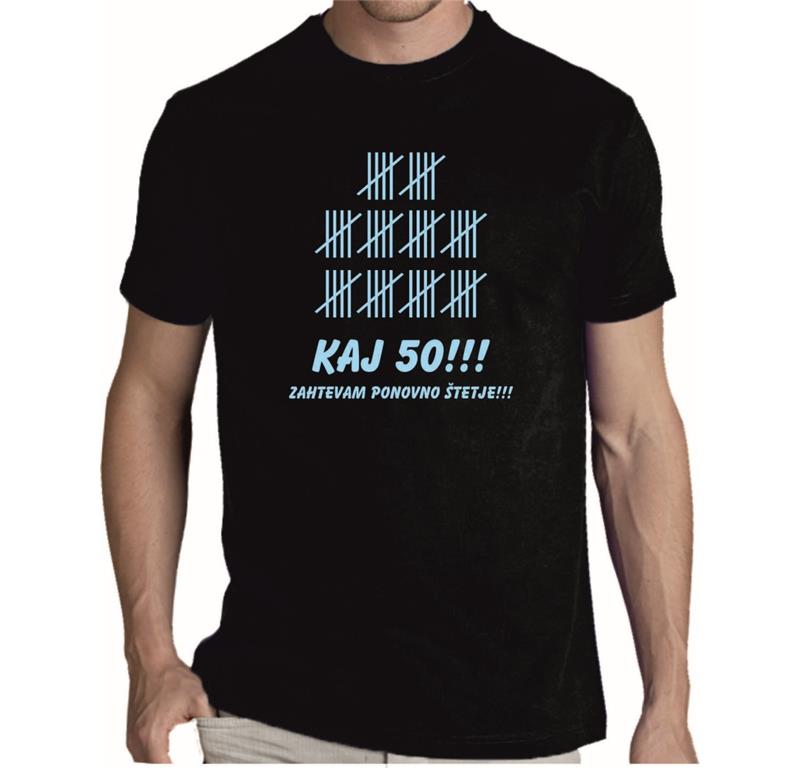 Moška majica KAJ 50 PONOVNO ŠTETJE
