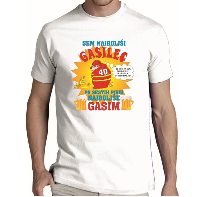 Moška majica NAJ GASILEC