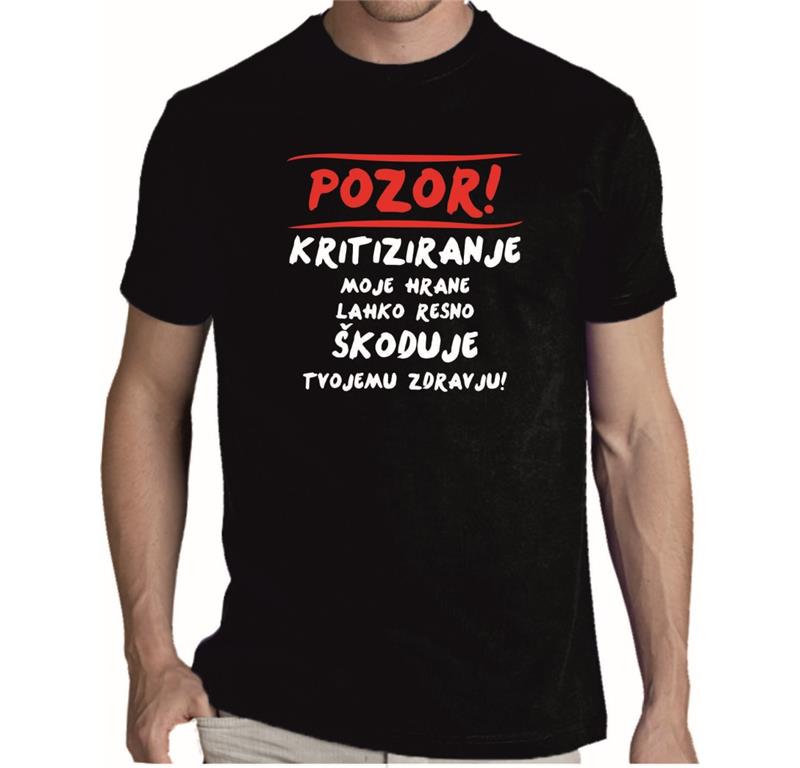 Moška majica KRITIZIRANJE HRANE
