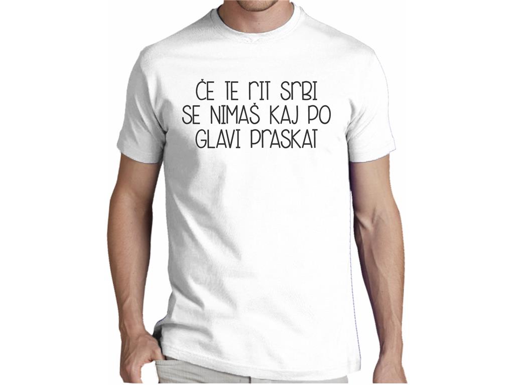Moška majica ČE TE RIT SRBI