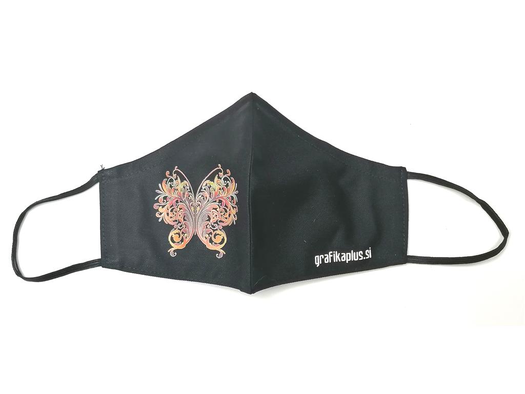 Maska s tiskom METULJČEK