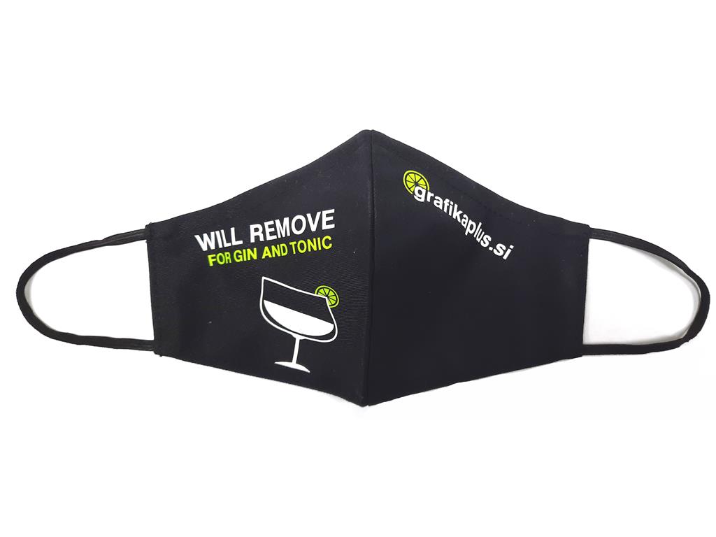 Maska s tiskom GIN