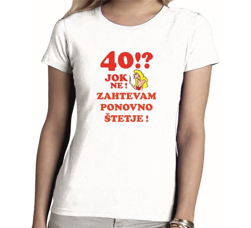 Ženska majica ZAHTEVAM PONOVNO ŠTETJE