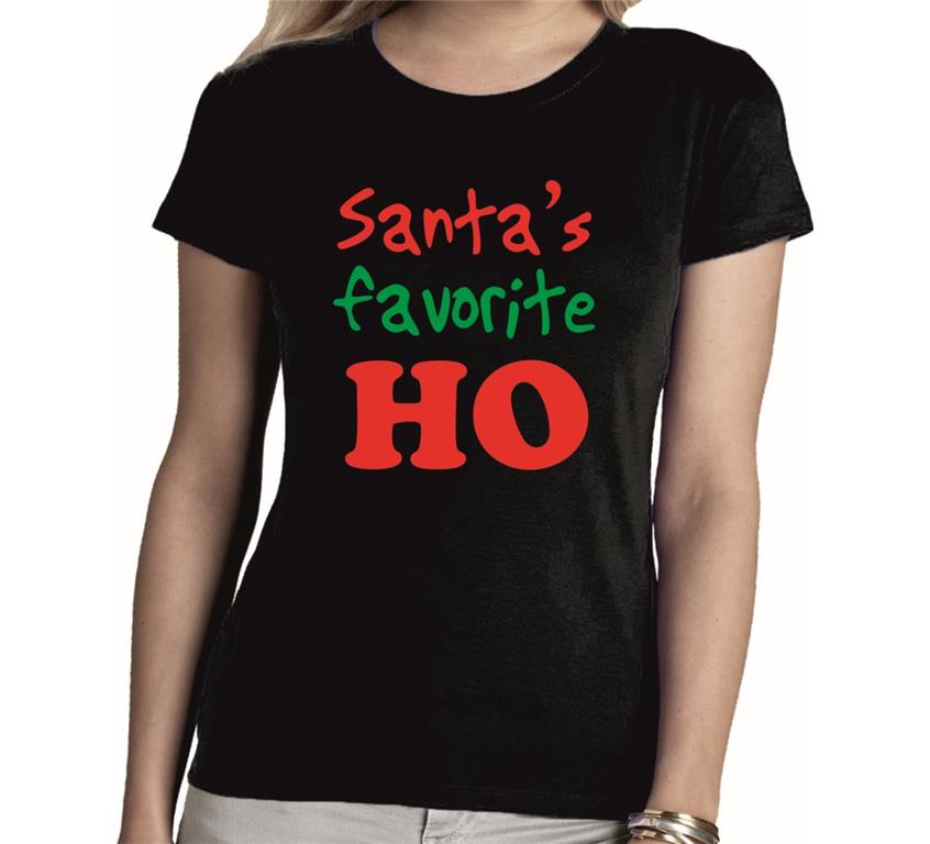 Ženska majica SANTA'S FAVORITE HO