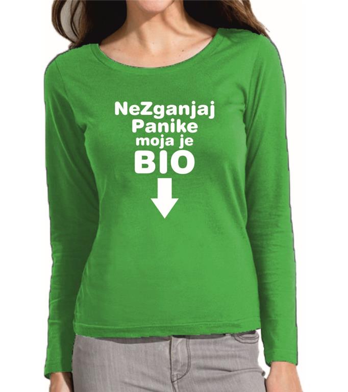 Ženska majica dolg rokav MOJA JE BIO