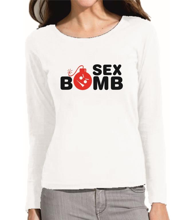 Ž. majica dolg rokav SEX BOMB