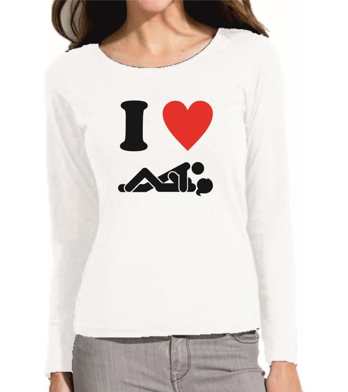 Ž. majica dolg rokav I LOVE SEX