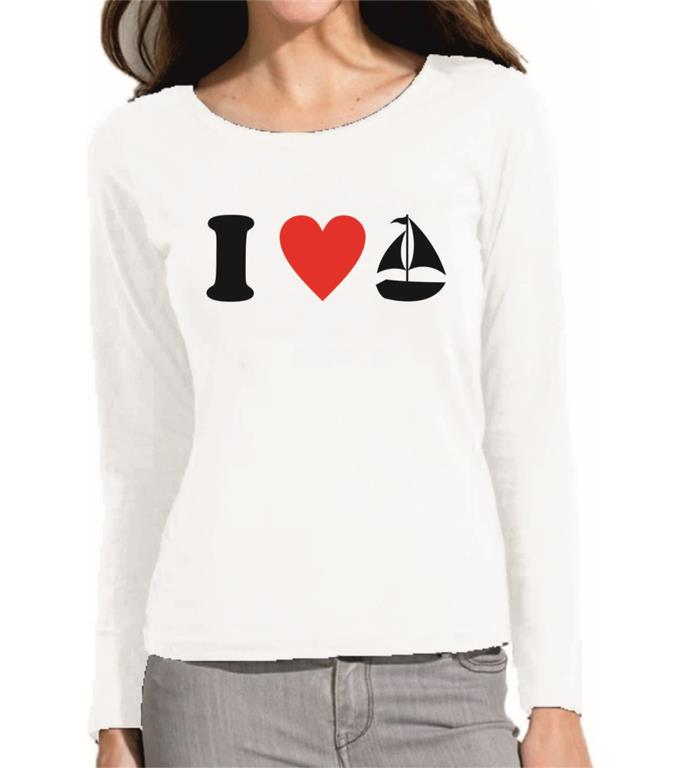 Ž. majica dolg rokav LOVE TO SAIL