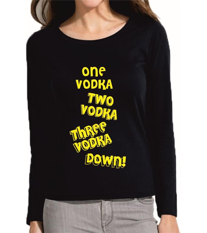 Ž. majica dolg rokav VODKA