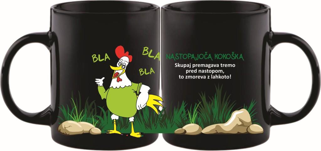 Lonček črn NASTOPAJOČA KOKOŠKA