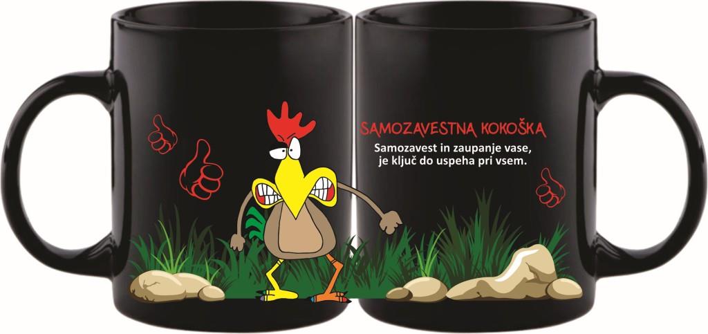 Lonček črn KOKOŠKA SAMOZAVESTI