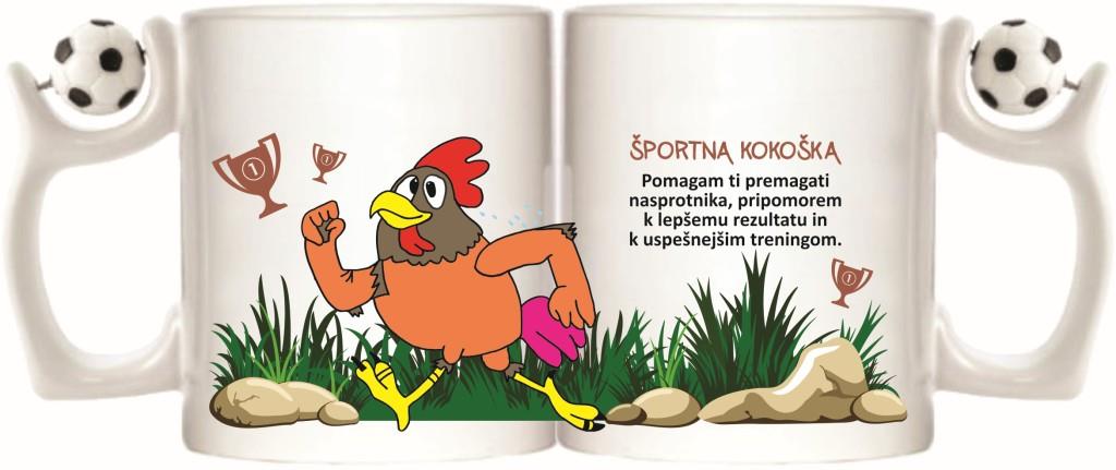 Lonček bel ŠPORTNA KOKOŠKA