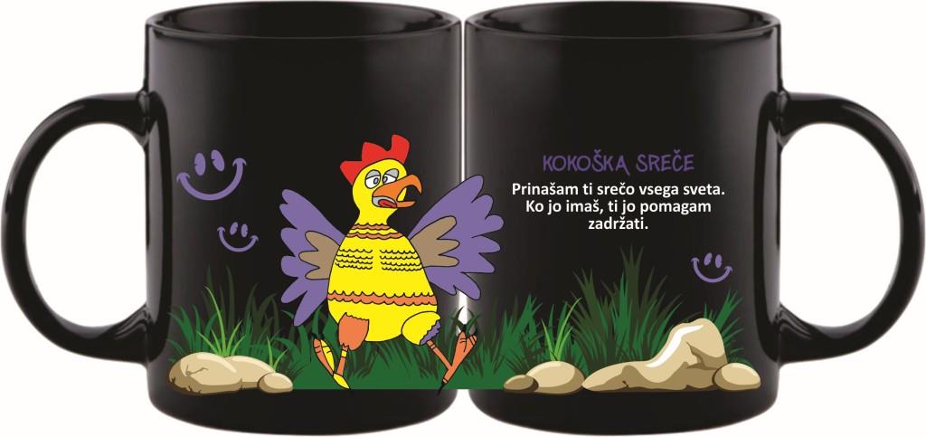 Lonček črn KOKOŠKA SREČE