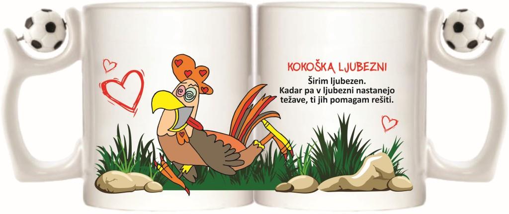 Lonček bel KOKOŠKA LJUBEZNI